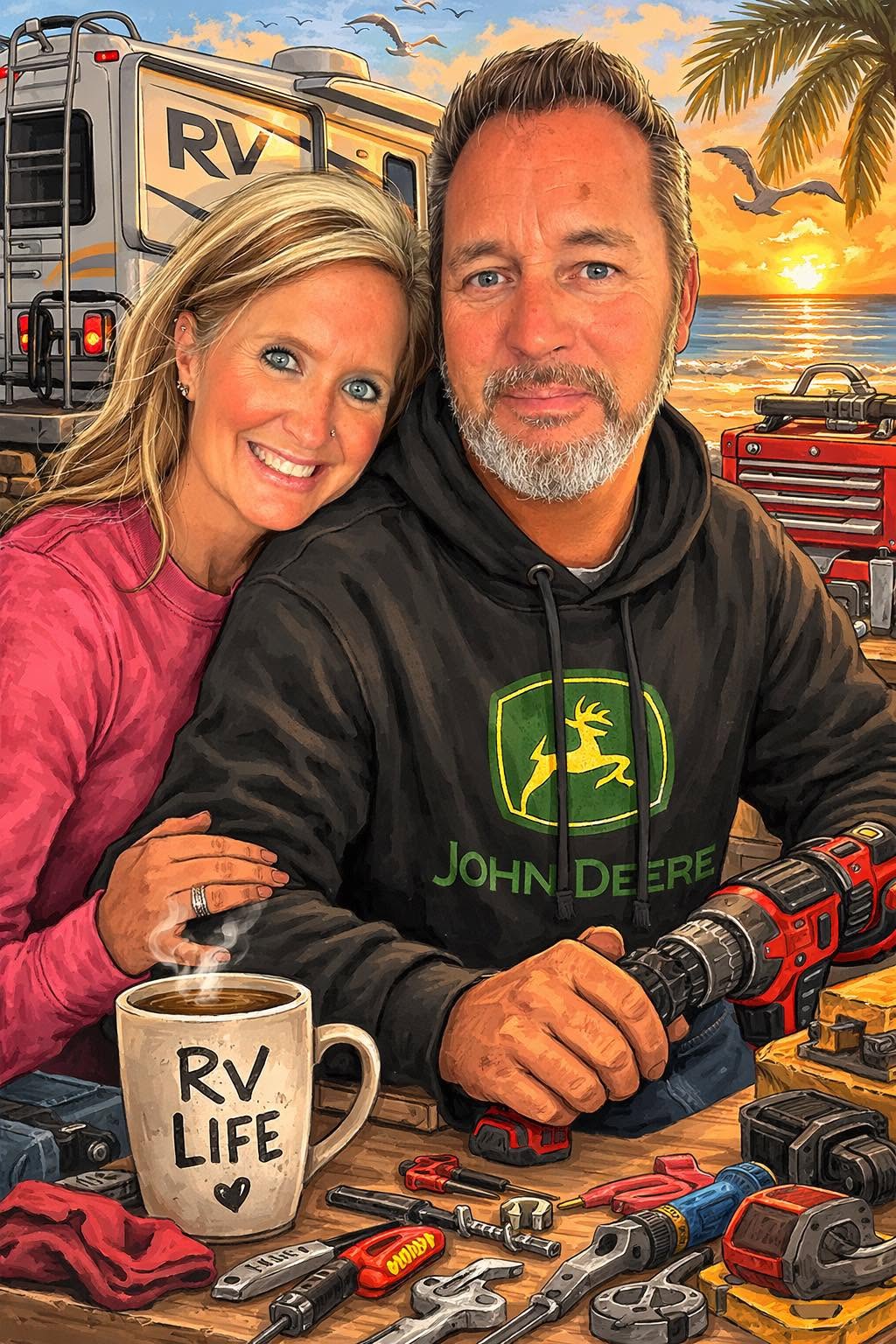 James Antley Jr and his wife, the owners of Jam Kat RV Solutions